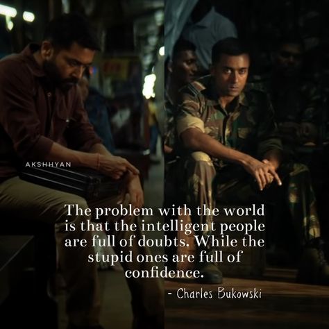 The problem with the world is that the intelligent people are full of doubts, while the stupid ones are full of confidence. Intelligent People, Charles Bukowski, Bukowski, Words Quotes, Motivational Quotes, Confidence, Songs, The World, Quotes