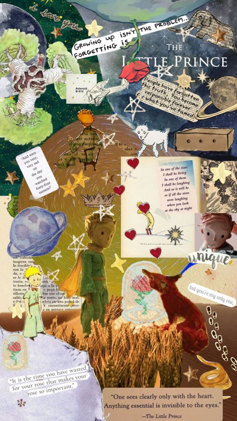 The little prince 🥀🦊☄️✨👑 The Petit Prince, Prince Poster, Little Prince Quotes, Chihiro Y Haku, Arte Van Gogh, Dark Grunge, Art Journal Therapy, Look At The Sky, Little Prince