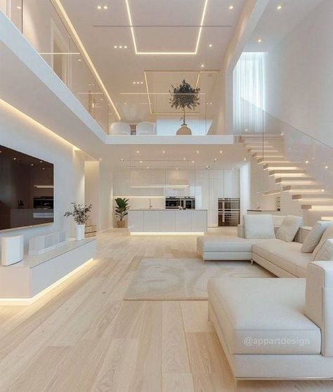 House White Interior, Dream House White, Beachside Mansion, Modern Villa Design, House White, Dream Apartment Decor, House Arch Design, Dream House Rooms, My Space