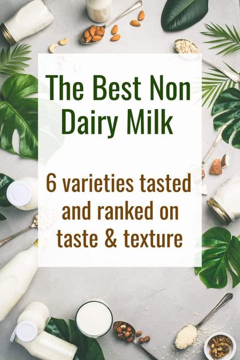 Non Dairy Milk Taste Test - Ever wondered what the Best Non Dairy Milk is? We taste tested 6 differnent brands and kinds so that you can figure out what is the best option for you! | #Foodfaithfitness | #Dairyfree #glutenfree #healthy #cleaneating Best Non Dairy Milk, Creamy Cocktails, Gourmet Grilled Cheese, Herbal Remedies Recipes, Diy Herbal Remedies, Non Dairy Milk, Non Dairy Creamer, Dairy Alternatives, Non-dairy Milk