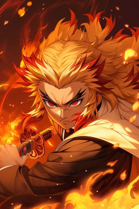 Demon Slayer Wallpaper Rengoku, Flame Hashira Rengoku, Rengoku Hashira, Demon Slayer Fanart Shinobu, Anime Fire, Demon Slayer Wallpaper, Fire Wallpaper, Upcoming Anime, Best Wallpaper Hd