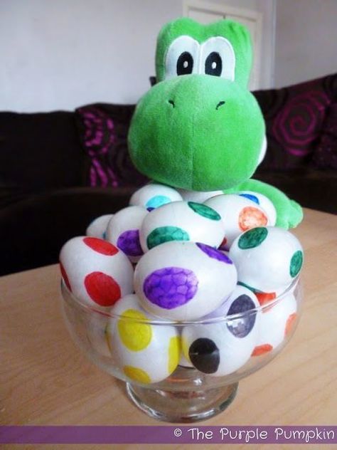 Yoshi Eggs, Super Mario Birthday Party Ideas, Yoshi Party, Mario Birthday Party Ideas, Mario Party Ideas, Mario Bros Birthday Party Ideas, Nintendo Party, Super Mario Bros Birthday, Mario Bros Birthday Party