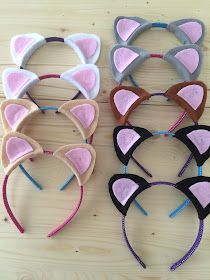 The Smart Momma: DIY Cat Ears Headband Diy Ears Headband, Make Cat Ears Headband, Diy Cat Ears And Tail, Cat Hair Accessories, Diy Animal Ears Headband, Cat Ear Headband Diy, Cat Headband Diy, How To Make Cat Ears Headbands, Diy Ear Headband