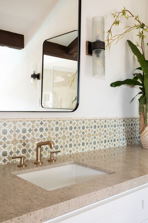 San Juan Spanish Revival - Mediterranean - Bathroom - Orange County - by Concept Design, Inc. | Houzz Spanish Style Homes Interior Bathroom, Modern Spanish Style Bathroom, Spanish Modern Bathroom, Modern Spanish Bathroom, Modern Mediterranean Bathroom, Modern Spanish Interior Design, Spanish Revival Bathroom, Mediterranean Style Bathroom, Spanish Revival Interior