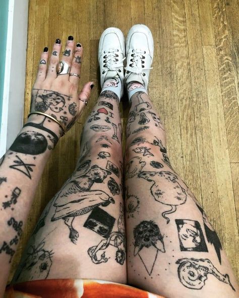 16 Tattoo, Sharpie Tattoos, 4 Tattoo, Stick N Poke Tattoo, Tattoos Geometric, Geniale Tattoos, Poke Tattoo, Badass Tattoos, Dream Tattoos