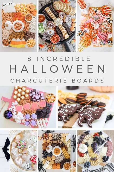 8 Halloween Charcuterie Board Ideas: Trader Joe's Style | Jennifer Maune Charcuterie Boards Ideas, Halloween Charcuterie Boards, Halloween Charcuterie Board Ideas, Kids Charcuterie, Halloween Charcuterie Board, Board Themes, Snack Boards, Yogurt Covered Pretzels, Caramel Bites