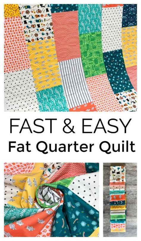 Fat Quarter Sewing Projects, Beginner Quilting Projects, Diary Of A Quilter, Fat Quarter Quilt Pattern, Lap Quilt Patterns, Amy Smart, Fat Quarter Quilt, Baby Quilt Patterns, Lap Quilts