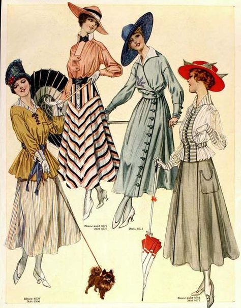 Delineator -1916 1916 Fashion, 10s Fashion, Early 20th Century Fashion, Fashion Advertisement, Fashion Through The Decades, Fashion 1910, Deco Fashion, 1900s Fashion, 1910s Fashion