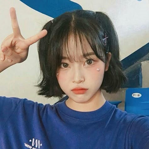 Kawaii Bangs Hairstyles, Kawaii Short Hair, Kawaii Hairstyles Short, Ulzzang Short Hair, Korean Short Hair, Kawaii Hairstyles, Hairdos For Short Hair, Peinados Fáciles Para Cabello Corto, Shot Hair Styles