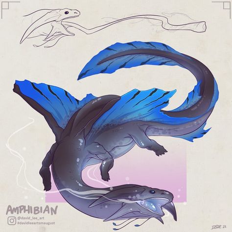 ArtStation - Smaugust dragon designs 2021 Ocean Monsters, Dragon Designs, Prompt List, Cool Dragons, Creature Artwork, David Lee, Fantasy Beasts, Alien Concept Art, Creature Drawings