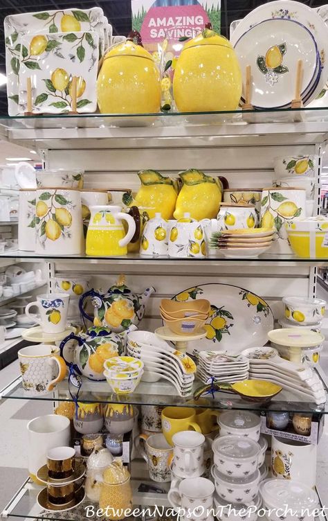 Spring Shopping & What I Brought Home from HomeGoods Today Decorating With Lemons Ideas, Lemon Lamp, Lemon Decor Ideas, Lemon Kitchen Decor Ideas, Easter Gifts For Boyfriend, Lemon Themed Kitchen, Lemons Decor, Lemon Home Decor, Easter Side Dishes