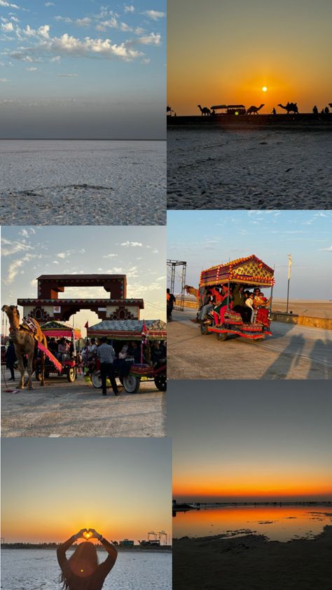 Kutch is one of the region in Gujarat(India) . People belonging to this region speak Kutchi . Rann means desert in kutchi. Ramm of Kutch is located near Bhuj city It is also called white desert cuz it has large amount of seasonal salt marshes. 72 km far there is India and Pakistan border. Great Rann Of Kutch, Rann Of Kutch, White Desert, Salt Marsh, Instagram Collage, Photo Frame Gift, India People, India And Pakistan, Framed Gifts