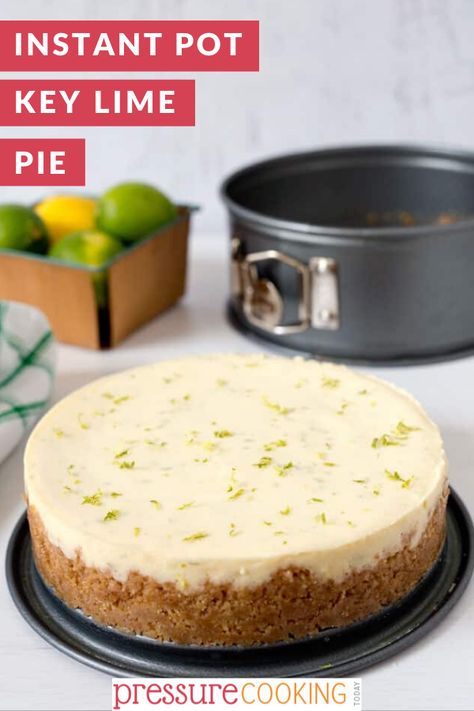 Creamy Key Lime Pie, Pressure Cooker Desserts, Pressure Cooking Today, Pressure Cooking Recipes, Summer Pie, Electric Pressure Cooker Recipes, Pampered Chef Recipes, Lime Cheesecake, Cracker Crust