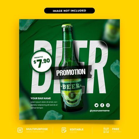 Alcohol Social Media, Beer Promotion, Computer Wallpaper Hd, Instagram Post Design, Food Graphic Design, Company Work, Beer Design, Social Media Images, File Design