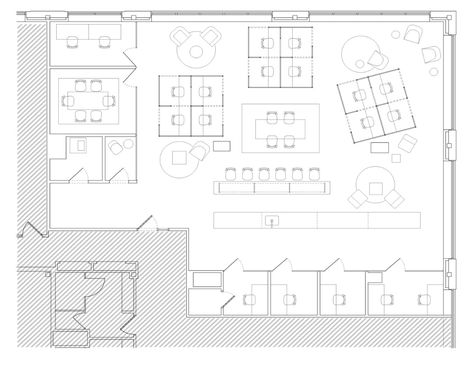 Gallery of ShareCuse Coworking Space / ARCHITECTURE OFFICE - 21 Coworking Space Architecture, Office Drawing, Coworking Space Design, Office Floor Plan, Shared Office Space, Coworking Office, Office Plan, Studios Architecture, Office Floor