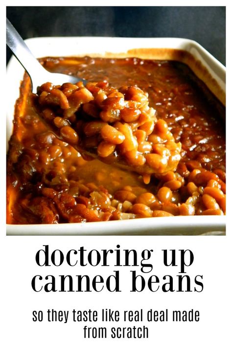 Canned Baked Beans, Best Baked Beans, Bbq Baked Beans, Pork N Beans, Baked Bean Recipes, Canned Beans, Veggie Dishes, Baked Beans, Bean Recipes