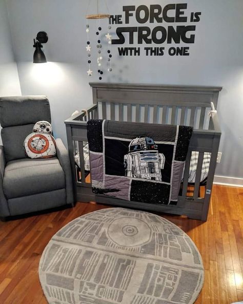 Star Wars Nursery Boy, Starwars Nursery, Star Wars Baby Nursery, Star Wars Themed Nursery, Baby Boy Nursery Stars, Star Wars Baby Room, Star Wars Baby Shower, Crib Decor, Star Wars Nursery