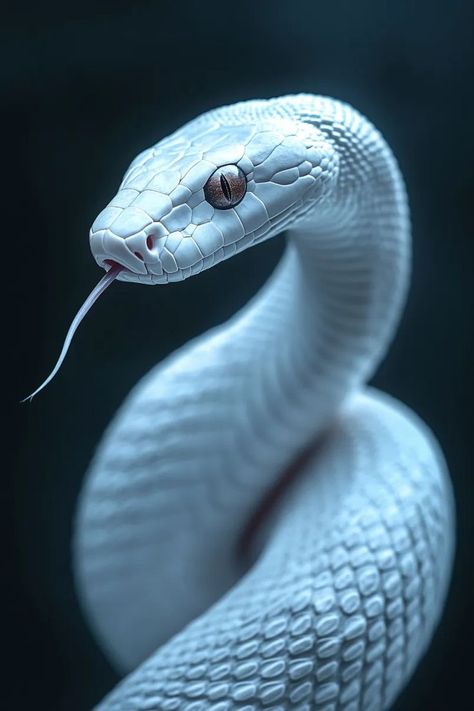 Snake With Mouth Open, White Snake Aesthetic, Snake Open Mouth, Snake Art Design, Snakes Aesthetic, Fear Of Snakes, Snake Reference, Hands Anatomy, Snake Symbolism