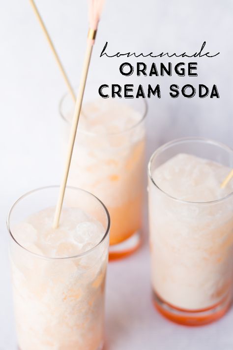 Orange Cream Soda, Soda Stream Recipes, Italian Cream Soda, Soda Bar, Homemade Soda, Italian Cream, Italian Soda, Soda Recipe, Third Child