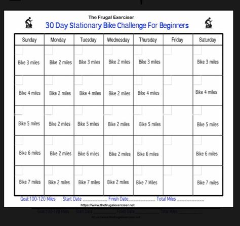 A year's worth of 30 Day Challenges to get your new year started off right Bike Riding Excercise, Beginner Bike Workout, 30 Day Spin Bike Challenge, Air Bike Workout For Beginners, Cycling Challenge 30 Day, Stationary Bike Challenge 30 Day, Stationary Bike Challenge, Peloton Challenge, Exercise Bike Workout Beginner