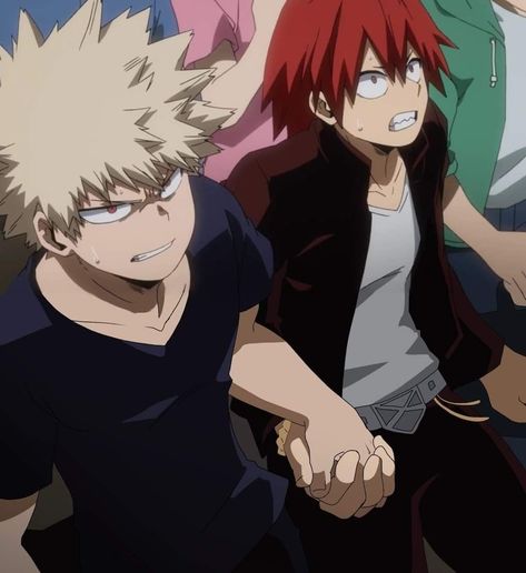 Yes this was in the Anime. I can’t with it- Their holding hands! #myheroacademia #bakugoukatsuki #bakushima #kirishima #kiribaku #anime Mha Kiribaku, All Out Anime, Bakugou Manga, Kirishima Eijirou, Katsuki Bakugou, Art Manga, Mini Comic, My Hero Academia Memes, Buko No Hero Academia