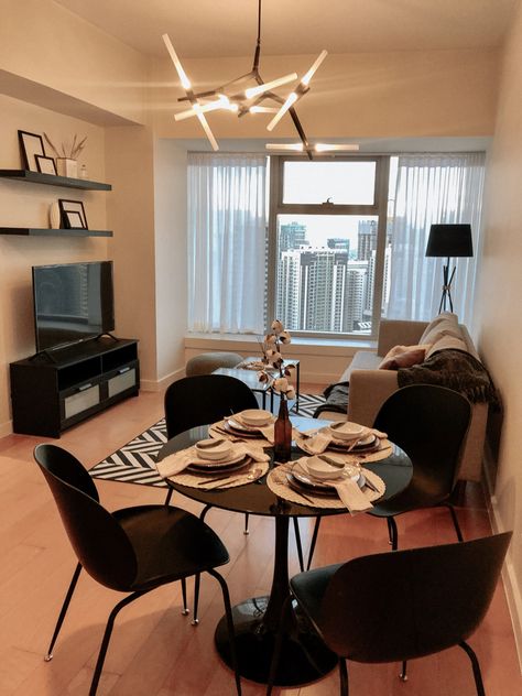 Condo apartment at The Beaufort 📍5th ave BGC Taguig - Living room - 1-bedroom interior Bgc Condo, Bgc Taguig, Condo Apartment, Bedroom Interior, Living Area, Apartment, Living Room, Bedroom