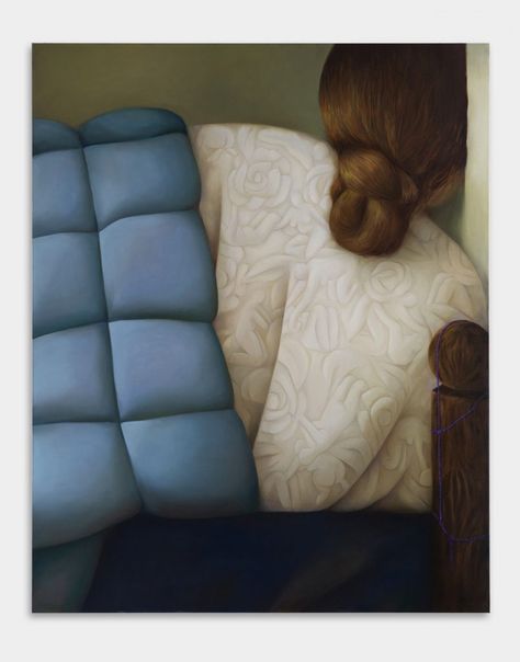 Paintings Of Women, Magical Realism, Institute Of Contemporary Art, Carved Furniture, Rene Magritte, Painting Process, Night Shirt, Insomnia, Emerging Artists