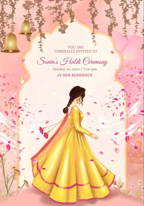 Here's the trending and unique style of welcoming your guests to the celebration. It gives a lasting impression over the guests. CONTACT FOR COMISSION!... Wedding Posters, Haldi Ceremony, Unique Style, Poster Design, Celebrities, Design