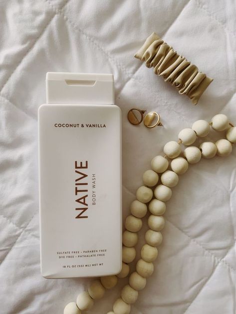 Native Skincare Aesthetic, Native Coconut And Vanilla Body Wash, Native Products Aesthetic, Native Hair Care, Native Body Care, Method Body Wash Aesthetic, Native Body Wash Aesthetic, Body Wash Aesthetic, Native Aesthetic