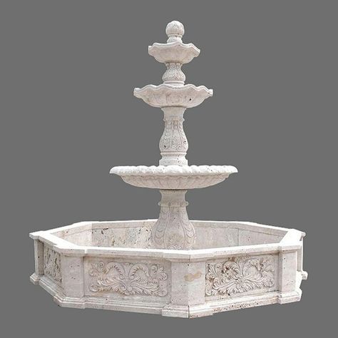 Italian Fountain, Environment Artist, Marble Fountain, Gothic Dollhouse, Wedding Plants, Garden Pond Design, Garden Water Fountains, Fountain Design, Stone World