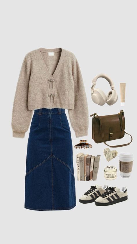 Giant Sweater Outfit, Skirt Outfits Shein, Leslie Aesthetic, Uni Fits, Stile Hijab, Modesty Outfits, Mode Turban, Cute Modest Outfits, Outfits Woman