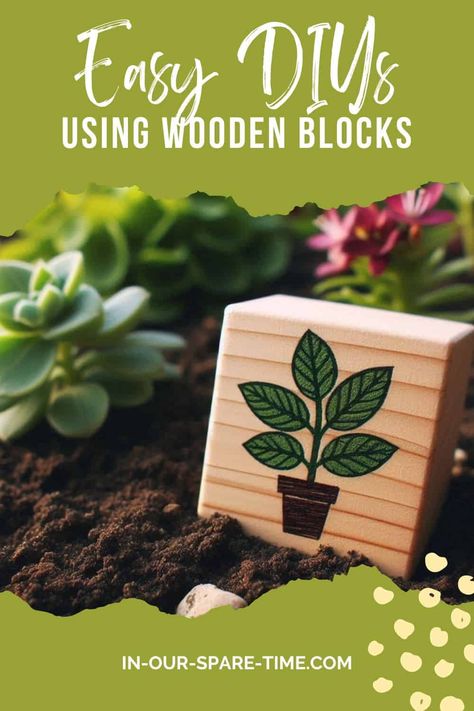 Wondering what to do with blocks your kids have outgrown? Check out these fun craft projects using wooden blocks and learn to upcycle them. Wood Cube Crafts, Wooden Cube Crafts, Wooden Blocks For Kids, Wooden Blocks Diy, Fun Craft Projects, Blocks For Toddlers, Arts And Crafts For Adults, Block Painting, Diy Blocks