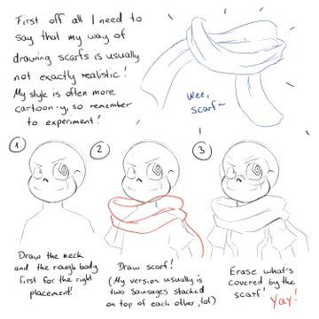 unu-nunium (@TheUnununium) / Twitter Head Scarf Drawing, Scarf Drawing Reference, Scarf Reference, Scarf Drawing, Draw Clothes, Neck Drawing, Drawing Comics, Scarf Art, Scarf Tutorial