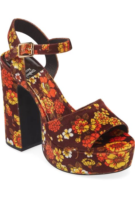 Jeffrey Campbell Amiah Platform Slide Sandal (Women) | Nordstrom 70s Velvet, Hippie Shoes, 70s Shoes, Funky Shoes, Shoe Shine, Jeffrey Campbell Shoes, Dream Shoes, Sandal Women, Retro Vibe