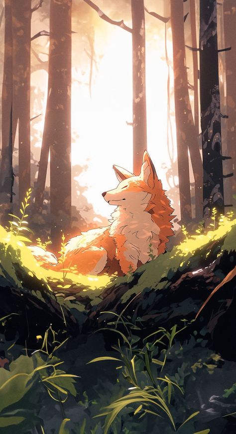 Fox Art Wallpaper, Fox Background, Fox Artwork, Geeky Art, Fox Pictures, Canine Art, Fox Art, Pretty Wallpapers Backgrounds, Cute Backgrounds