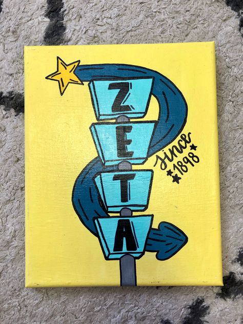 Axo Canvas Painting, Zta Canvas Painting, Adpi Paintings, Aoii Paintings, Adpi Canvases, Zeta Tau Alpha Canvas, Aoii Canvas, Zta Canvas, Delta Zeta Canvas