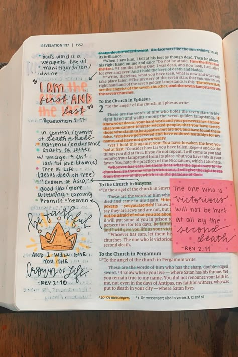 :) Revelations Bible Study, Revelation 1 Bible Journaling, Revelations Bible Journaling, Revelation Bible Journaling, Christian Book Recommendations, Scripture Notes, Scripture Marking, Bible Highlighting, Journal Drawing Ideas