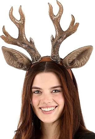 Deer Costume Makeup, Deer Halloween Costumes, Reindeer Pet, Deer Headband, Deer Antlers Headband, Horns Costume, Reindeer Ears, Kiss Costume, Reindeer Costume