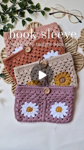 Crochet Book Sleeve Free Pattern Granny Square, Granny Square Book Sleeve Free Pattern, Book Sleeve Crochet Granny Square, Crochet Granny Square Book Cover, Crochet Granny Square Book Sleeve, Granny Square Book Cover, Crochet Granny Square Pouch, Granny Square Book Sleeve, Crochet Case Pattern