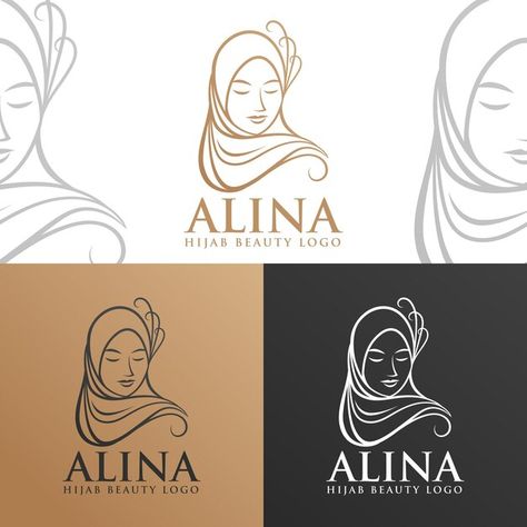 Women hijab beauty vector logo template | Premium Vector #Freepik #vector #hijab-logo #scarf-logo #hijab-vector #hijab-fashion Modern Logo Design Minimalist, Hijab Logo, Monoline Logo, Beauty Vector, Islamic Logo, Girly Logo, Design Symbols, Circle Logo Design, Woman Logo