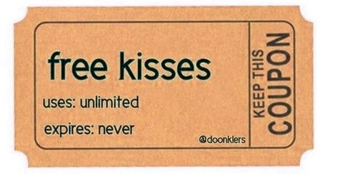 Free Kisses Coupon Aesthetic, Unlimited Kisses Coupon, Free Kisses, Funny Valentines Cards, Diy Photo Book, Cutie Quote, What Happened To Us, Cute Text Messages, Cute Couple Gifts