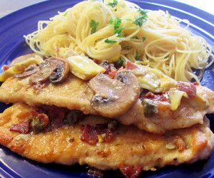 Romano's Macaroni Grill Chicken Scaloppine Macaroni Grill Recipes, Chicken Scallopini, Macaroni Grill, Grill Chicken, Sautéed Mushrooms, Bbq Chicken Recipes, Marsala Wine, Sauteed Chicken, Wine Sauce