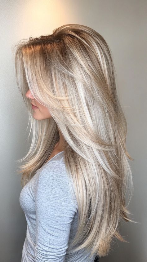 👗 Versatile Haircuts For Medium Long Length Hair Layered Haircuts for Long Hair | Timeless Fines... Blonde Hair And Layers, Fine Long Blonde Hair, Long Beach Blonde Hair, Platinum Blonde Layered Hair, Blonde Hair Cuts Long Layered, Chin Face Framing Layers, Medium Haircut With Long Layers, 2025 Blonde Hair, Layers For Medium Length Hair Blonde