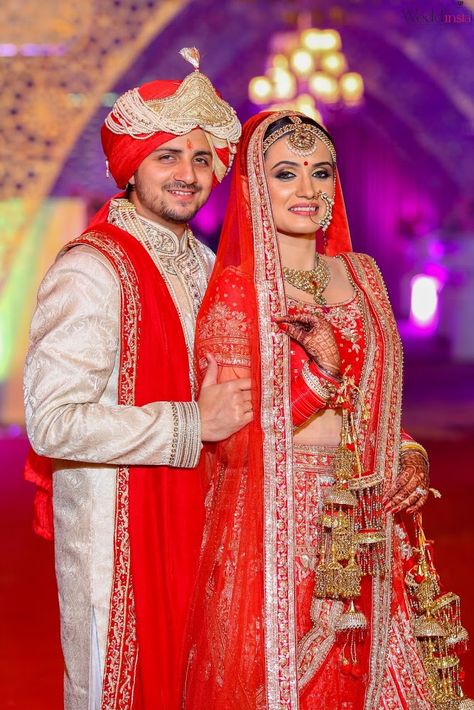 "Sulabh & Sakriti" album of Photographer Weddinsta Pictures in Amritsar Sequinned Lehenga, Long Frok, Hindu Wedding Photos, Marriage Poses, Indian Wedding Pictures, शादी की तस्वीरें, Candid Couple, Indian Bride Poses, Photography Birthday