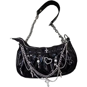 Aesthetic Purse, Goth Purse, Gothic Purse, Purse Aesthetic, Goth Accessories, Y2k Accessories, Pu Bag, Dream Bags, Style Noir