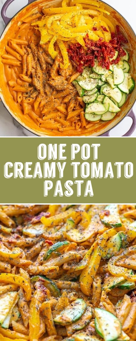 Creamy Tomato Basil Pasta, Creamy Tomato Pasta, Resepi Biskut, Tomato Basil Pasta, Basil Pasta, Diner Recept, Best Pasta Recipes, Pasta Dinners, Pasta Dinner Recipes