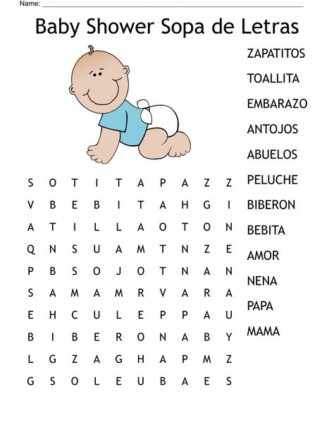 Baby Shower Sopa de Letras Word Search Baby Shower Decoracion, Juegos Baby Shower, Ideas Para Baby Shower, Baby Shower Unisex, Bebe Shower, Boy Baby Shower Ideas, Baby Shower Wording, Ideas Baby Shower, Birthday Illustration