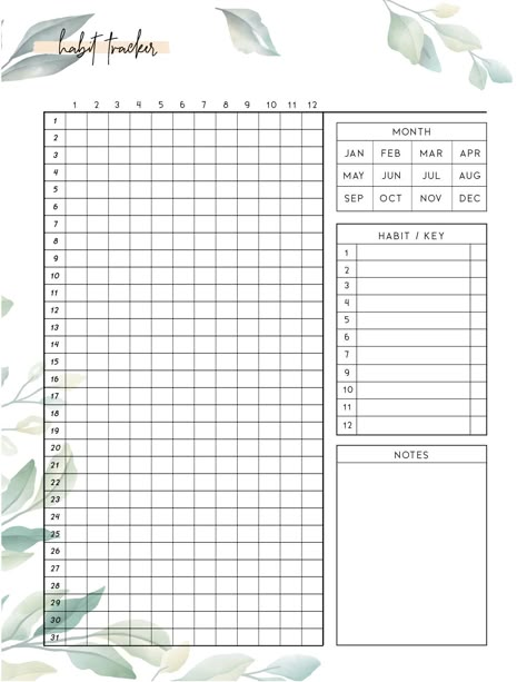 Use this free printable habit tracker template in your bullet journal or planner. Track your habits and make great progress! Free Printable Habit Tracker, Journal Printables Templates, Rutinitas Harian, World Of Printables, Printable Habit Tracker, Bullet Journal Ideas Templates, Habit Tracker Bullet Journal, Habit Tracker Printable, Tracker Free