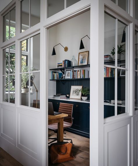 Katie Leclercq Design, Open Study Room, Home Office With Window, Katie Leclercq, Home Office Nook, Library Rooms, Mercer Island, Interior Windows, Studio Interior