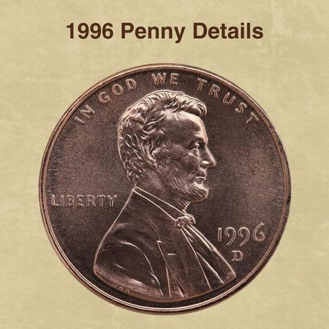 1996 Penny Details Penny Value Chart, Rare Pennies, Penny Values, Bronze Plaque, American Coins, Penny Coin, Error Coins, Lincoln Memorial, Proof Coins